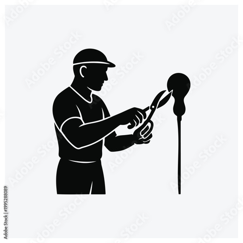 Obraz na plátně Man swinging a golf club, showing a golfer in action