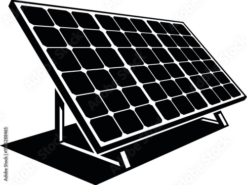 A solar panel generating clean energy, capturing sunlight