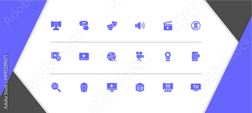 Collection of various media icons.