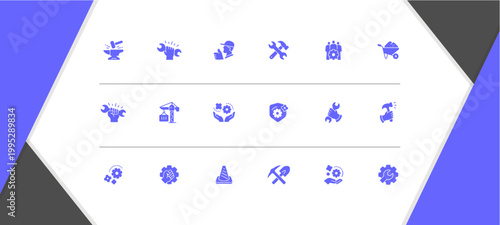 Collection of various business icons.