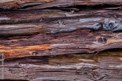 Weathered Wood Logs Texture Background