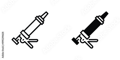 Caulking Gun Vector Line Icon for building and repair