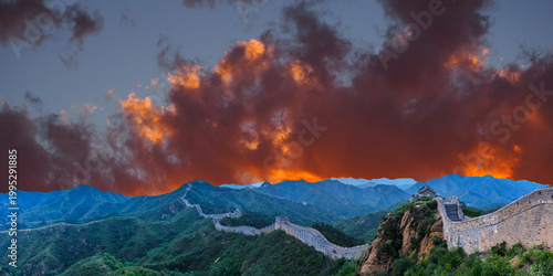 beautiful landscape of the mountains in the morning