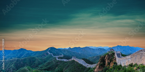 beautiful landscape of the mountains in the morning