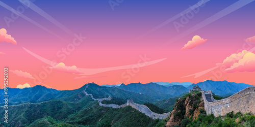 beautiful landscape of the mountains in the morning