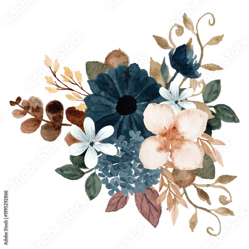 bouquet of flowers on white background