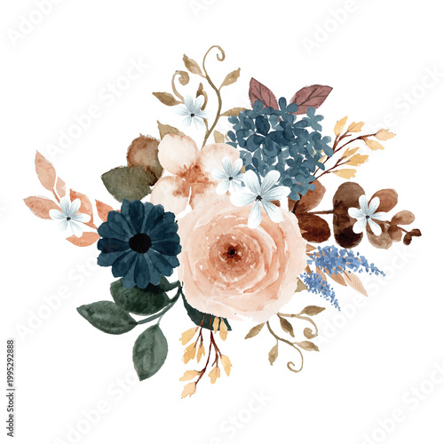 bouquet of roses on white