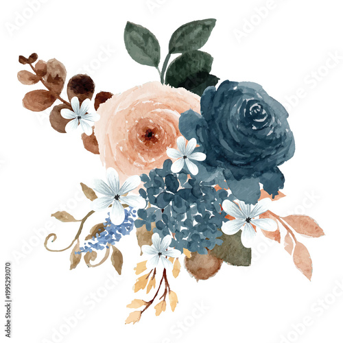 bouquet of pink roses on white