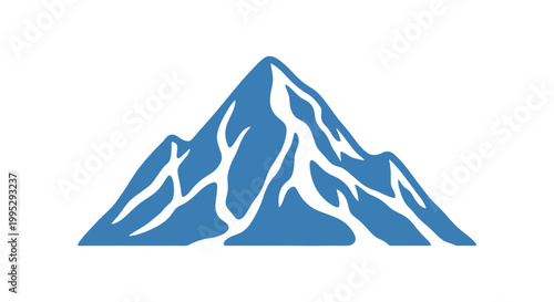 Blue Mountain Peak Illustration Design Element.
