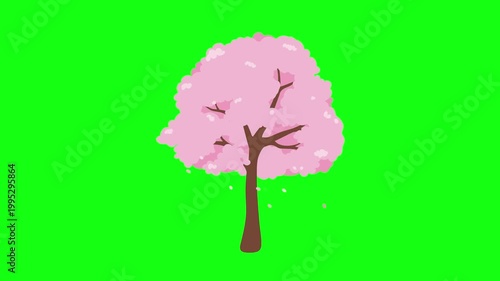 flowers and leaves, background, green screen, animation