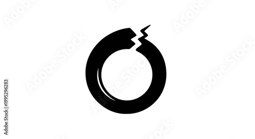 Broken Ring with Cracked Edge and Spark.