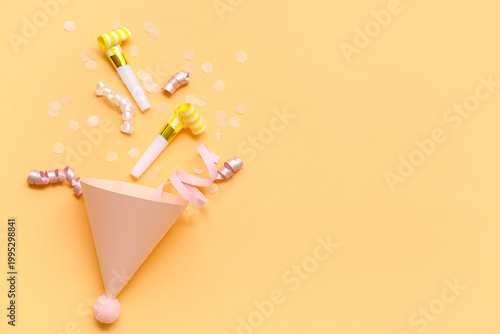 Party hat with whistles and...