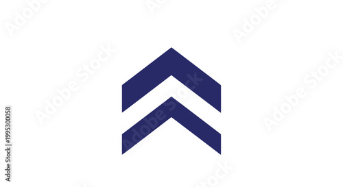 Blue Chevron Arrows Pointing Upwards.