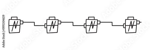 Resistor electronic symbols set, varied lead types for circuit design, electrical engineering components diagram