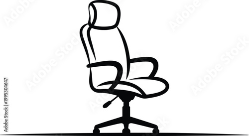 A modern ergonomic office chair silhouette representing professional comfort and executive seating for your workspace furniture needs