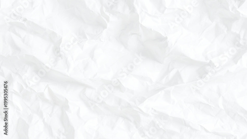 Crumpled white paper texture background with creases and folds