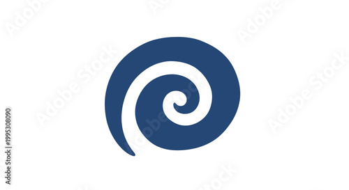 Blue Spiral Logo Design Element.
