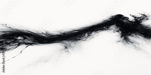 Macro detail of a soft white swan feather isolated on an abstract black background reflecting in the blue eye of a girl