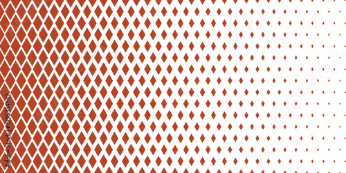 simple rust rhombus halftone pattern for banner poster background.