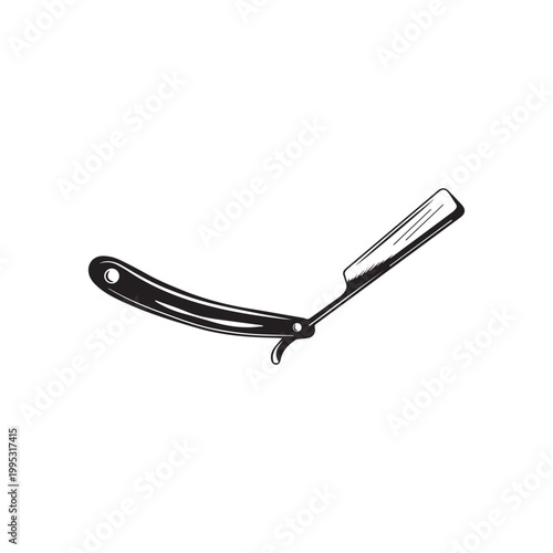 Fotografía Barber Straight Razor Icon
