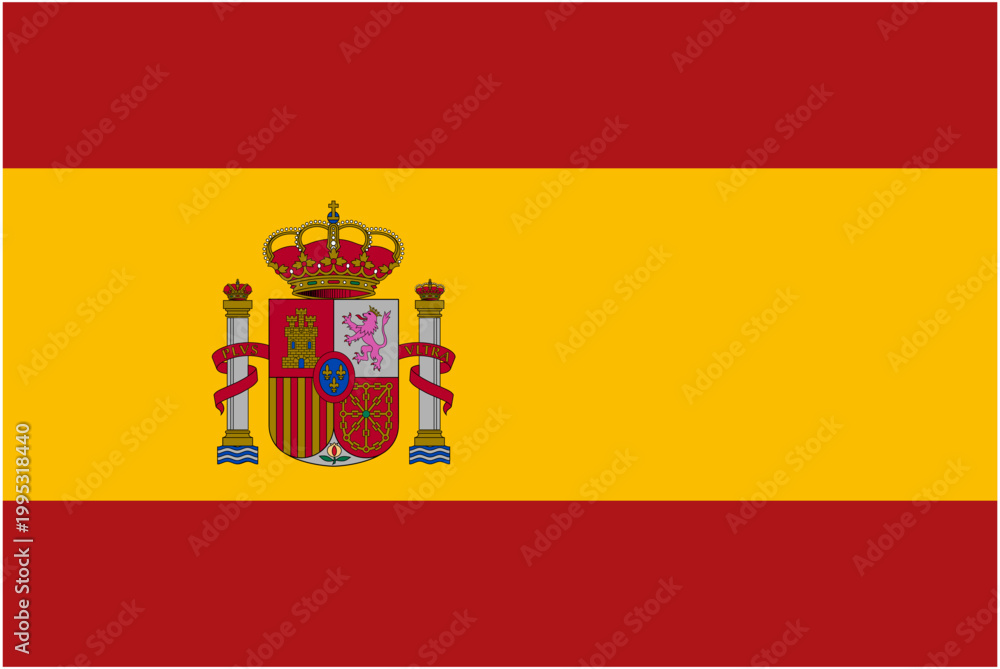 Fototapeta premium national flag of Spain vector isolated editable