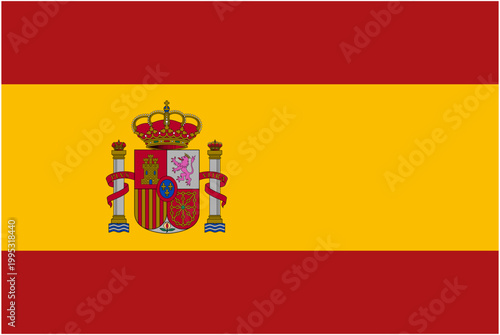 national flag of Spain vector isolated editable