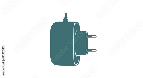 Teal Electric Plug Adapter Charger.