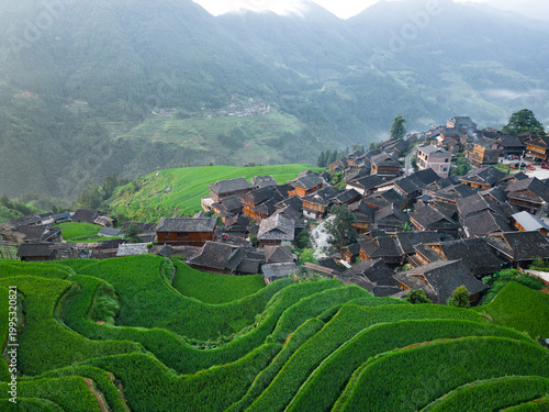 Landscape of Jiabang terrace in Guizhou China