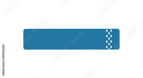 Blue Adhesive Bandage with White Pads.