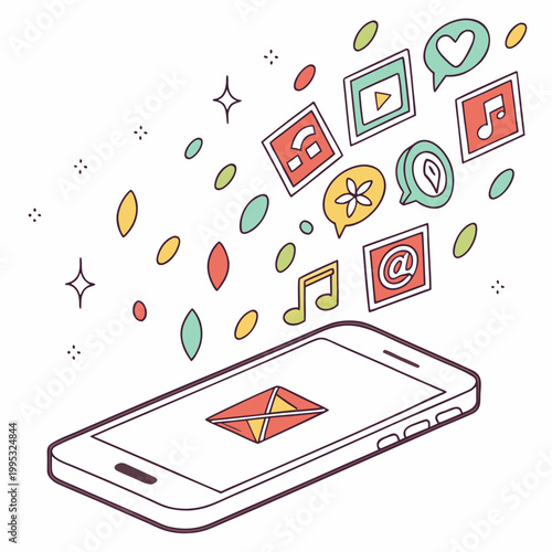 Electronic mail and media streaming from phone.