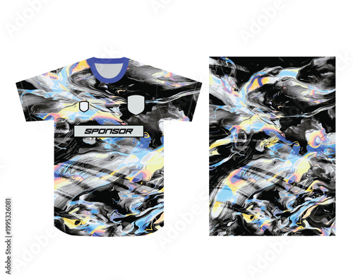 Sports Jersey Design with Abstract Pattern