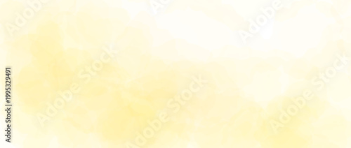 Pastel yellow watercolor effect background. Soft vanilla blurred paint splashes wallpaper for birthday or wedding design. Light sunny watercolour gradient texture. Vector organic marble backdrop