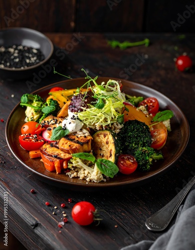 Delicious Vegetable Dish with Fresh Herbs.