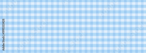 Light blue and white plaid fabric texture background. Seamless pattern checkered wallpaper.vector