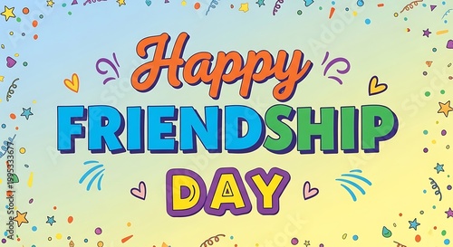 Colorful Happy Friendship Day Greeting Card