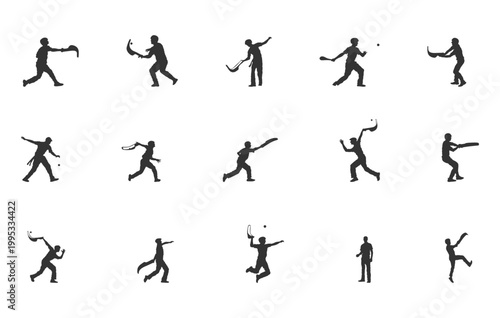 Jai alai players silhouette, Jai alai Basque pelota cesta Punta players silhouette, Jai alai sports players svg, Jai alai vector set. 