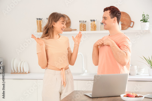 Young deaf mute couple vide...
