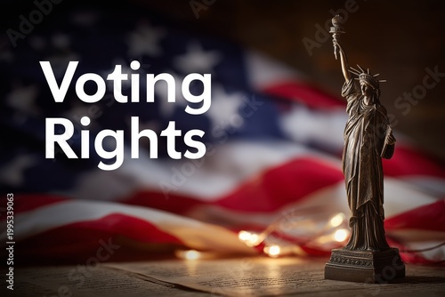 Voting rights American flag statue of liberty