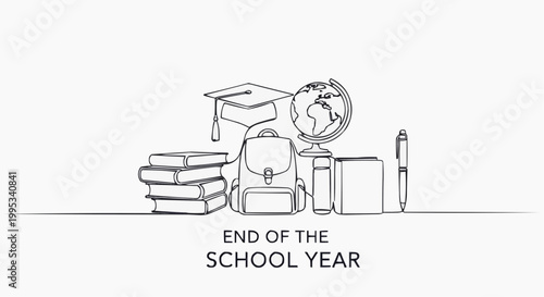 An artistic representation of school supplies with an encouraging message