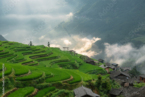 Landscape of Jiabang terrace in Guizhou China