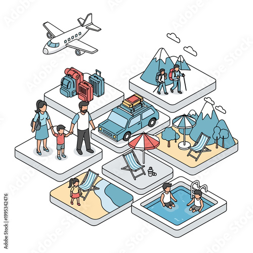 Family on Vacation Travel Platforms.