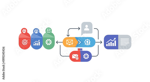 Business Process Flowchart Icons.