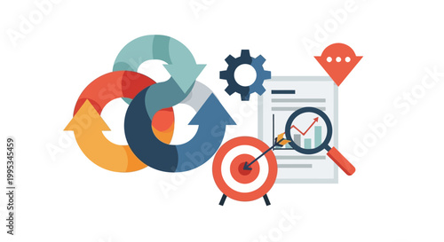 Business strategy and analysis concept.