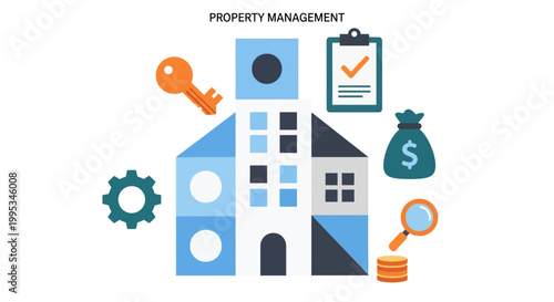 Property management business real estate concept.