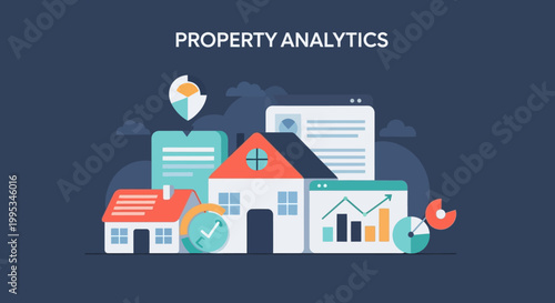 Property analytics data on screen.