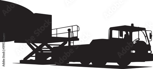 Industrial truck, heavy duty vehicle, silhouette, industrial equipment, cargo transport