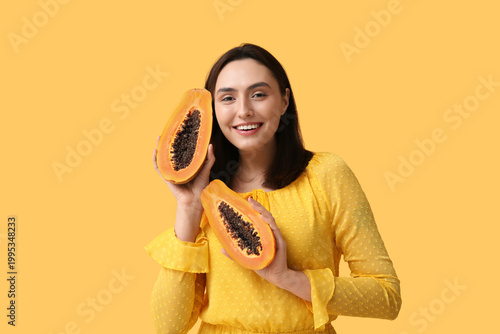 Beautiful young woman with ...