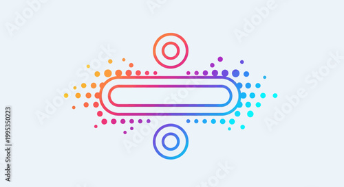 Vibrant gradient division symbol with colorful scattered dots representing digital mathematics and