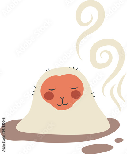 japanese macaque illustration