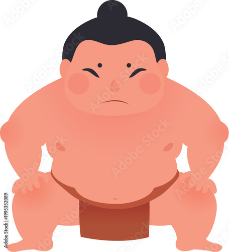 japanese sumo doll illustration